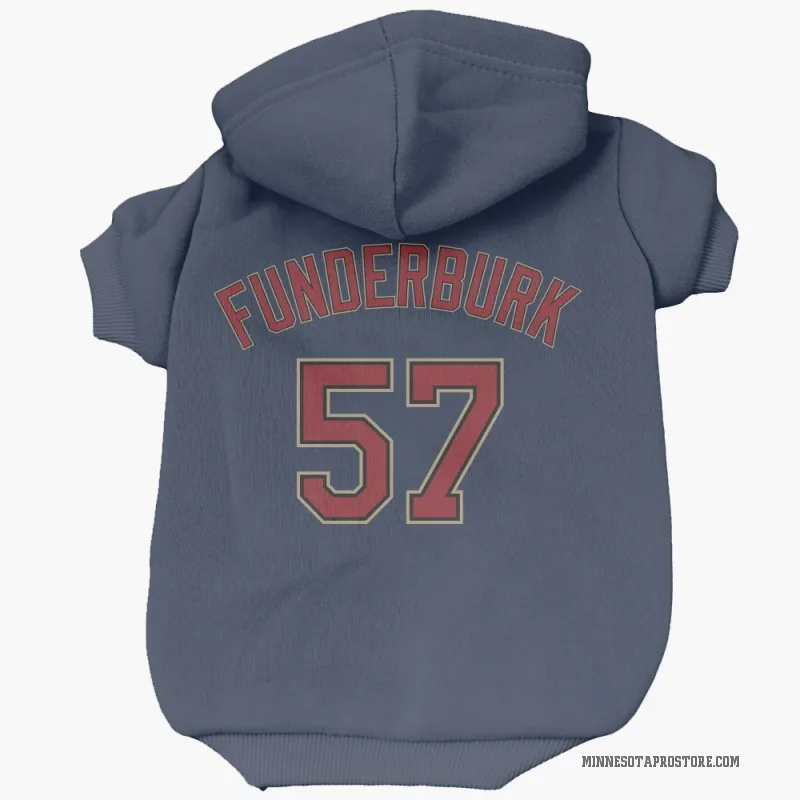 Kody Funderburk  Navy Minnesota Twins  Cat & Dog Pet Hoodie