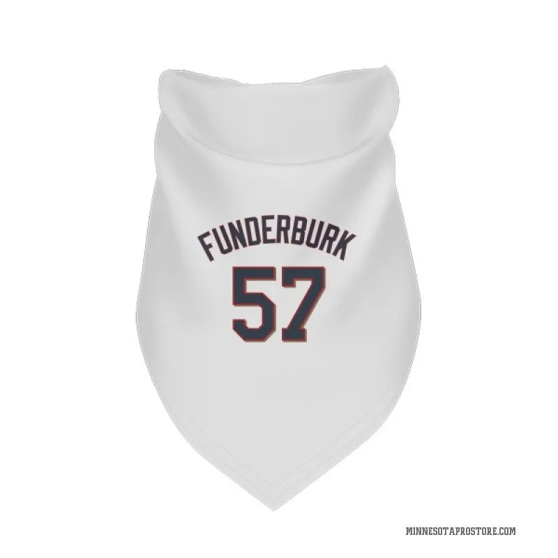 Kody Funderburk  White Minnesota Twins  Cat & Dog Pet Bandana