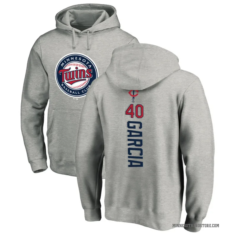 Luis Garcia Youth Minnesota Twins Ash Backer Pullover Hoodie