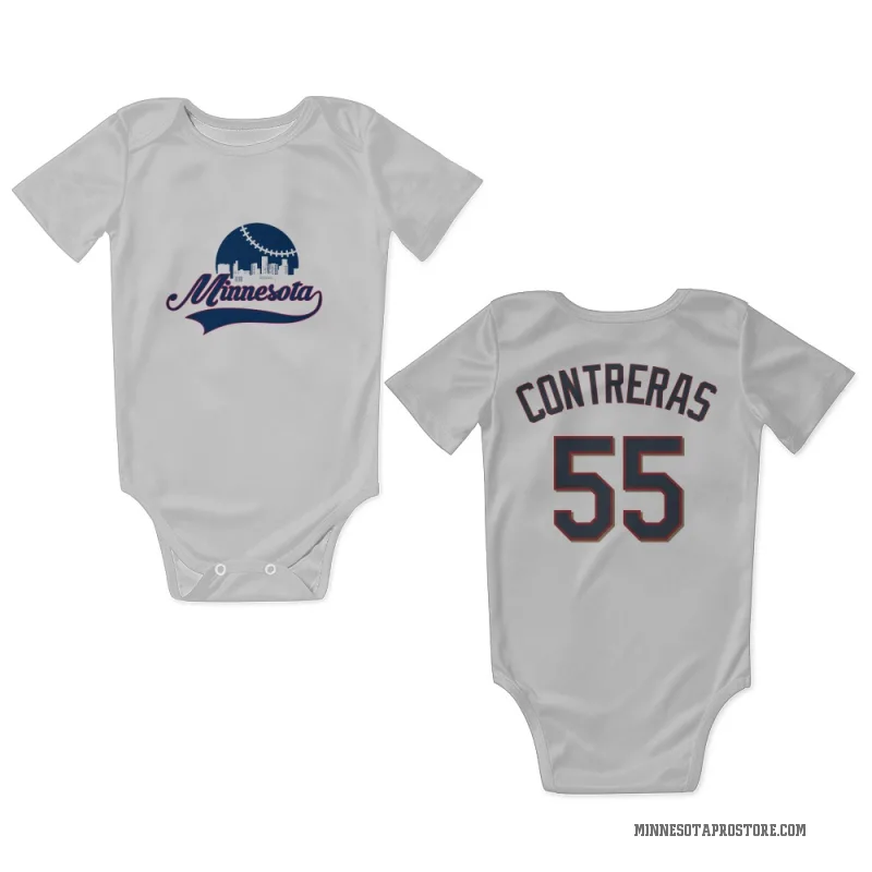 Mark Contreras  White Minnesota Twins  Newborn & Infant Bodysuit