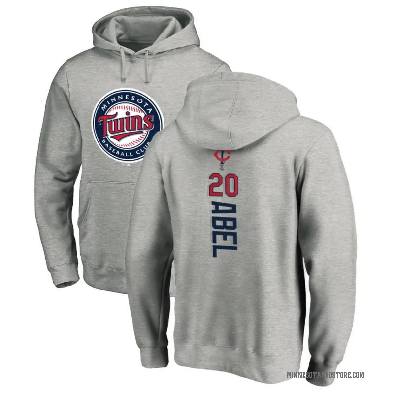 Mick Abel Men's Minnesota Twins Ash Backer Pullover Hoodie