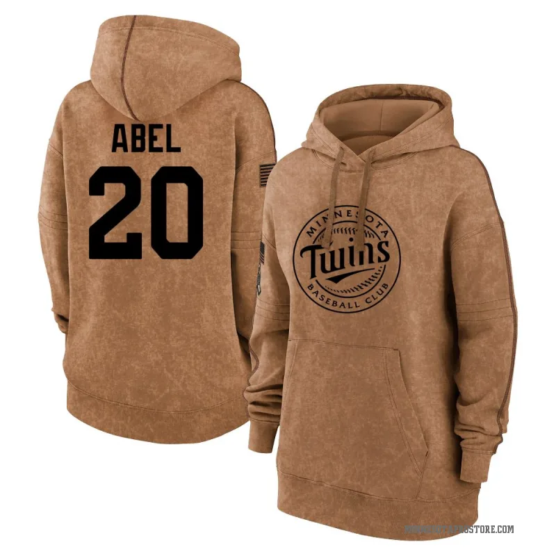 Mick Abel Women's Brown Minnesota Twins 2023 Salute to Service Pullover Hoodie
