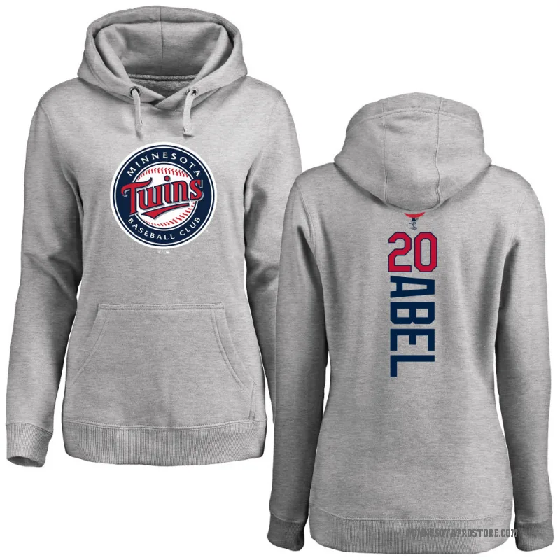 Mick Abel Women's Minnesota Twins Ash Backer Pullover Hoodie
