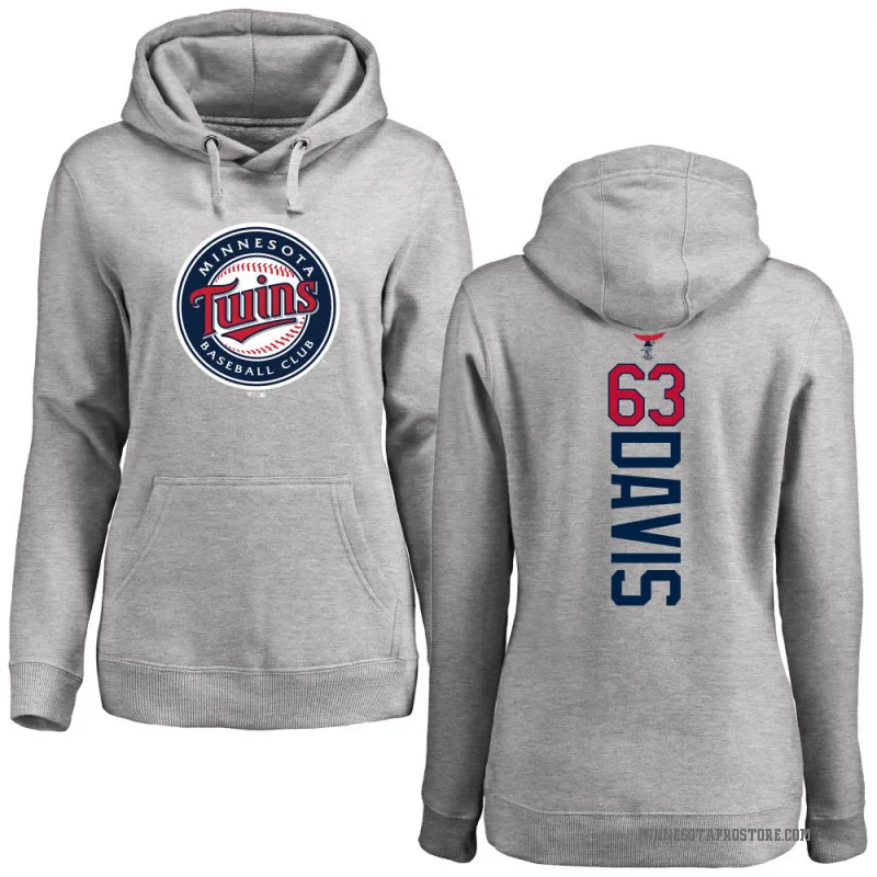 Noah Davis Women's Minnesota Twins Ash Backer Pullover Hoodie