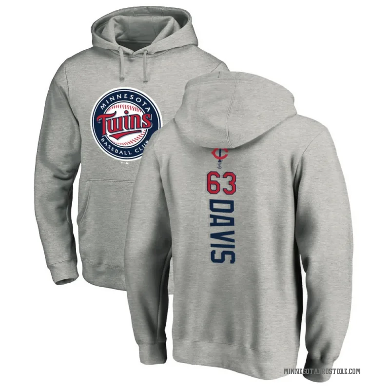 Noah Davis Youth Minnesota Twins Ash Backer Pullover Hoodie
