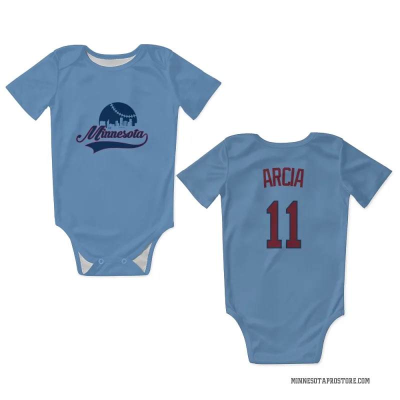 Orlando Arcia  Light Blue Minnesota Twins  Newborn & Infant Bodysuit