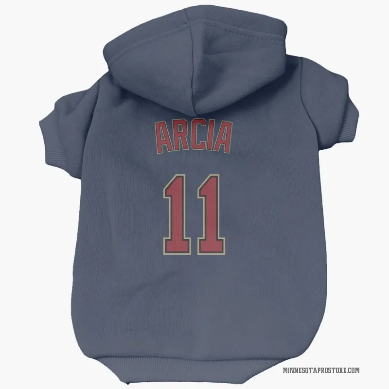 Orlando Arcia  Navy Minnesota Twins  Cat & Dog Pet Hoodie