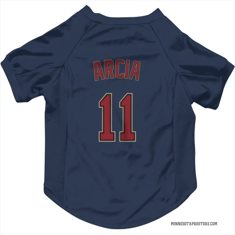Orlando Arcia  Navy Minnesota Twins  Cat & Dog Pet Jersey