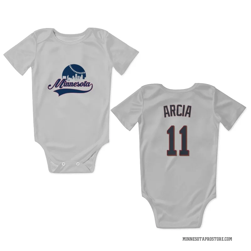 Orlando Arcia  White Minnesota Twins  Newborn & Infant Bodysuit