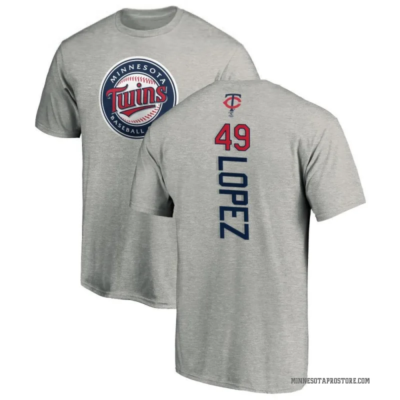 Pablo Lopez Men's Ash Minnesota Twins Backer T-Shirt -