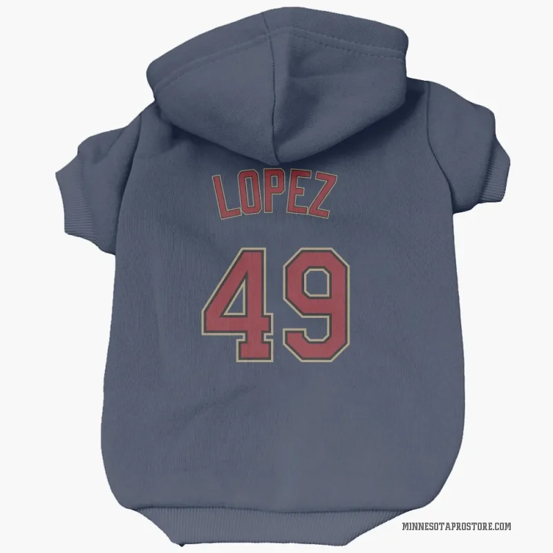 Pablo Lopez  Navy Minnesota Twins  Cat & Dog Pet Hoodie