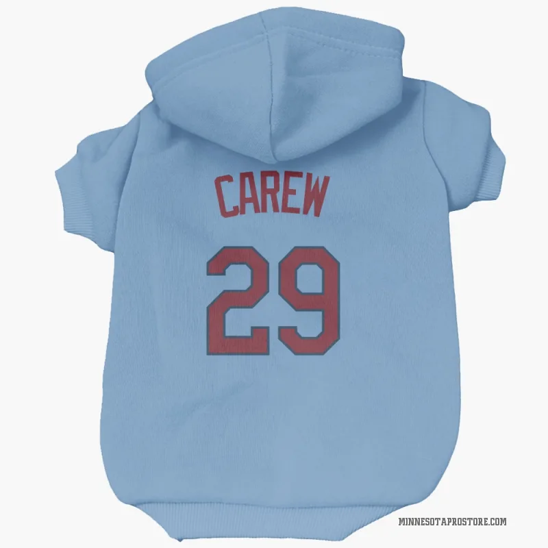 Rod Carew  Light Blue Minnesota Twins  Cat & Dog Pet Hoodie