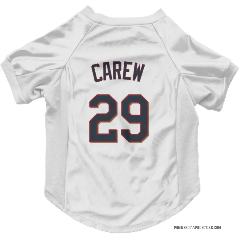 Rod Carew  White Minnesota Twins  Cat & Dog Pet Jersey