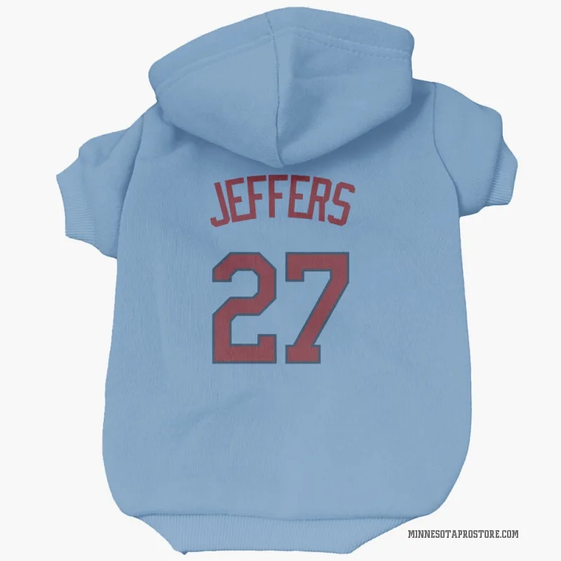 Ryan Jeffers  Light Blue Minnesota Twins  Cat & Dog Pet Hoodie