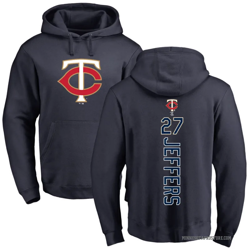 Ryan Jeffers Men's Navy Minnesota Twins Backer Pullover Hoodie