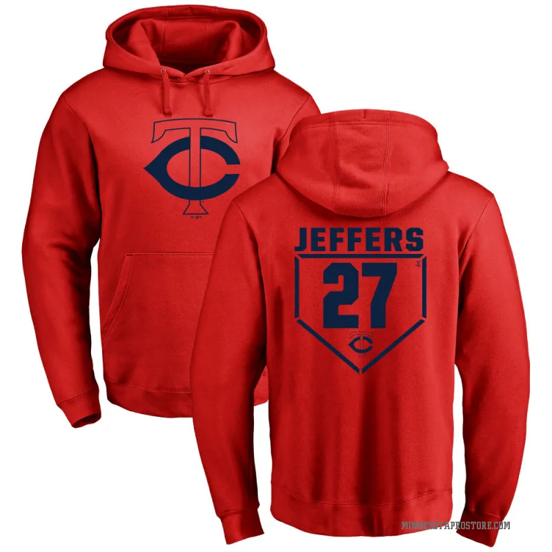 Ryan Jeffers Men's Red Minnesota Twins Branded RBI Pullover Hoodie -