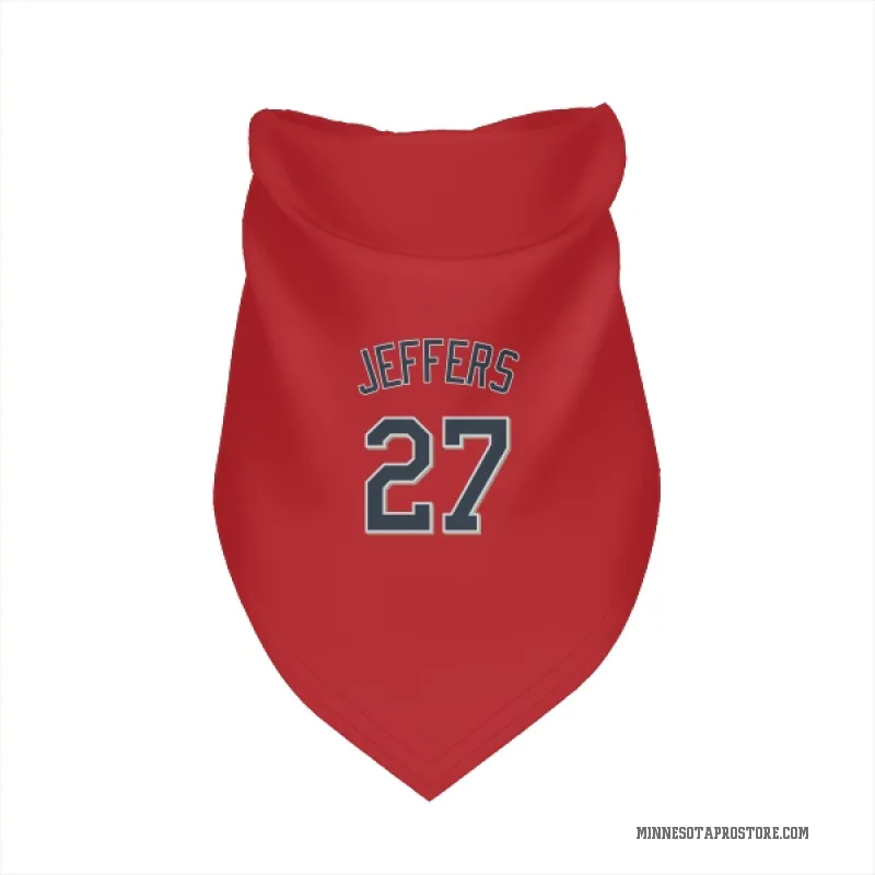 Ryan Jeffers  Red Minnesota Twins  Cat & Dog Pet Bandana
