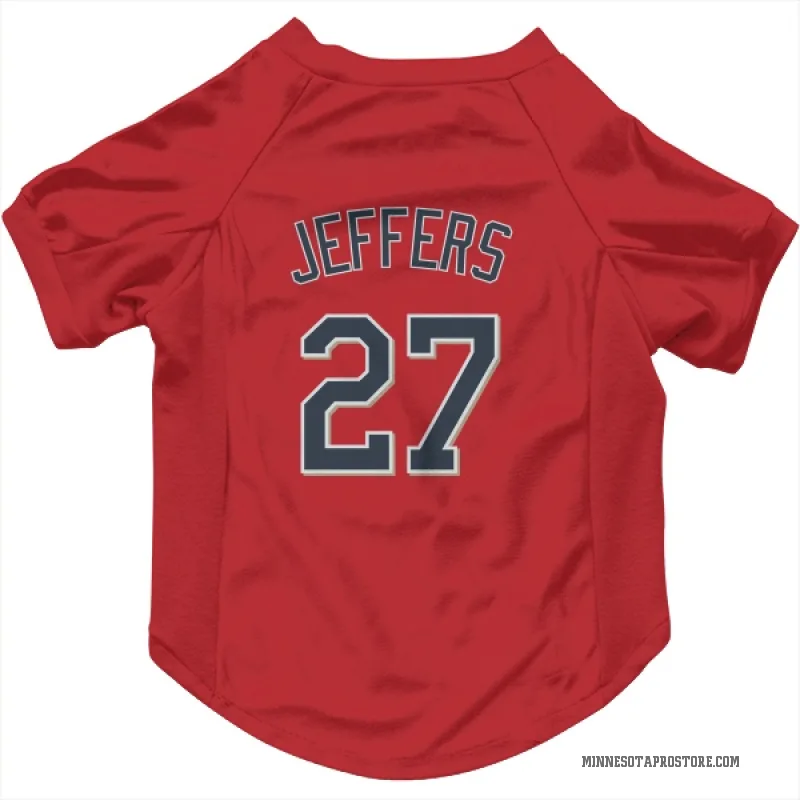 Ryan Jeffers  Red Minnesota Twins  Cat & Dog Pet Jersey
