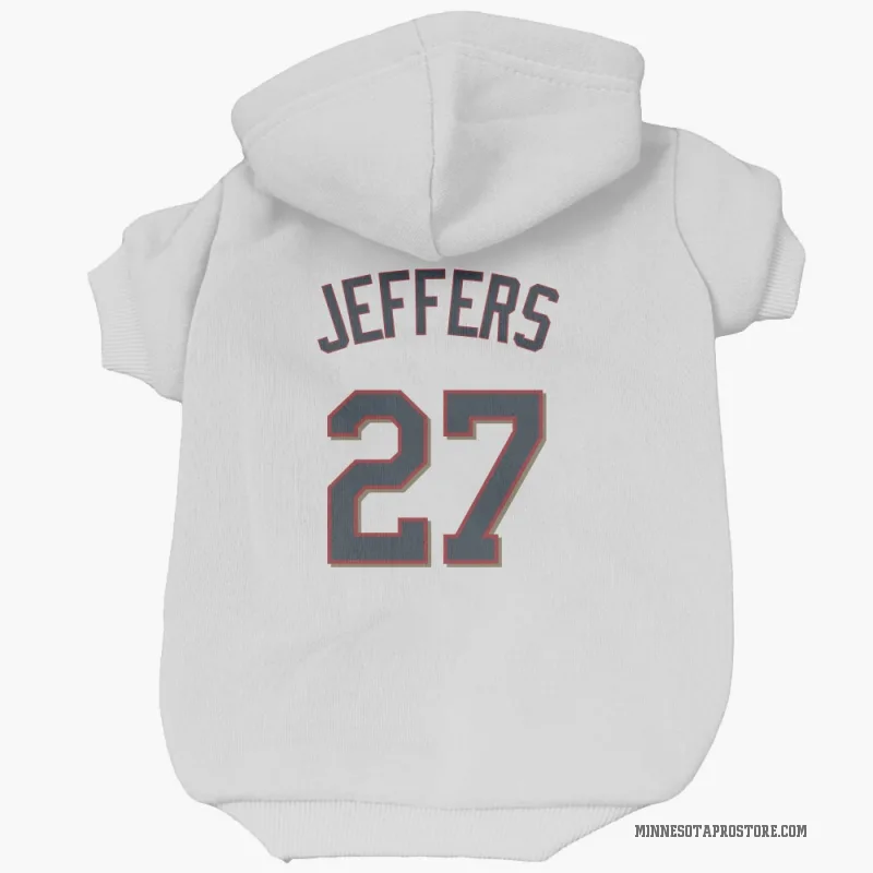 Ryan Jeffers  White Minnesota Twins  Cat & Dog Pet Hoodie