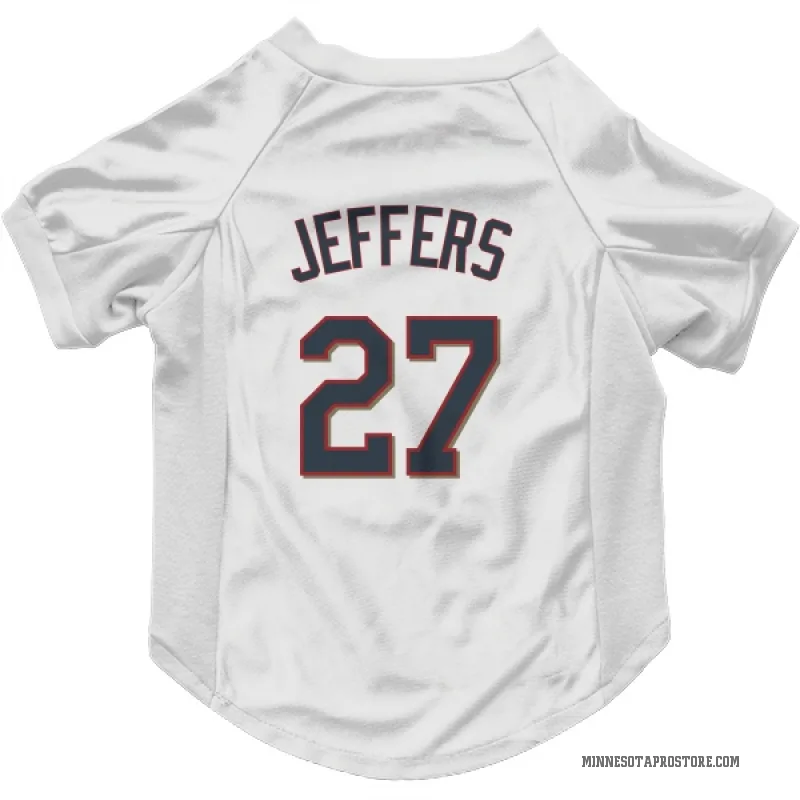 Ryan Jeffers  White Minnesota Twins  Cat & Dog Pet Jersey