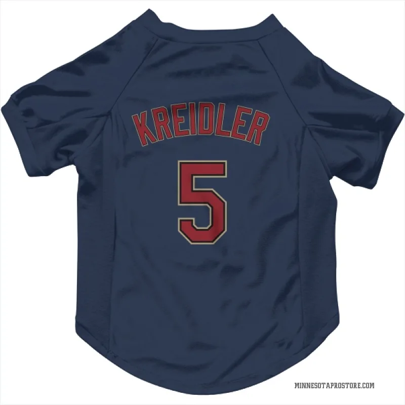 Ryan Kreidler  Navy Minnesota Twins  Cat & Dog Pet Jersey