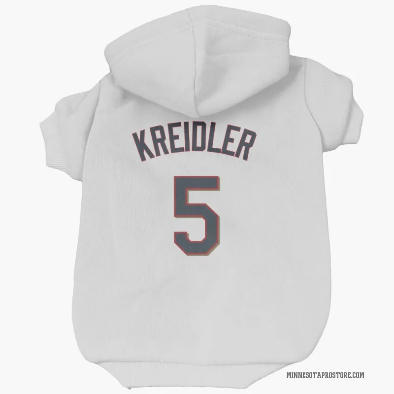 Ryan Kreidler  White Minnesota Twins  Cat & Dog Pet Hoodie