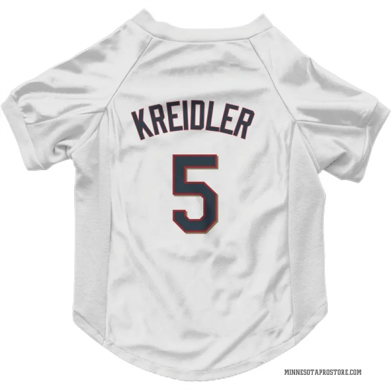 Ryan Kreidler  White Minnesota Twins  Cat & Dog Pet Jersey