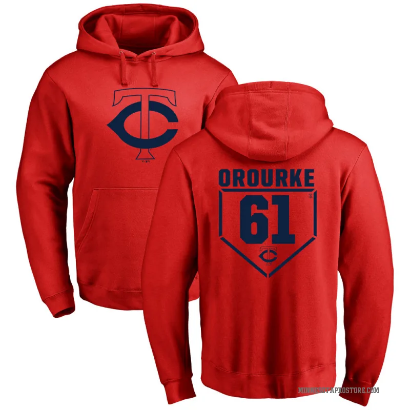 Ryan O'Rourke Men's Red Minnesota Twins Branded RBI Pullover Hoodie -