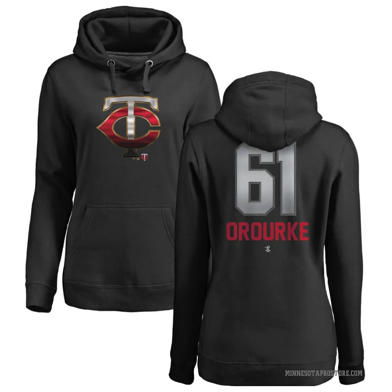 Ryan O'Rourke Women's Black Minnesota Twins Branded Midnight Mascot Pullover Hoodie -