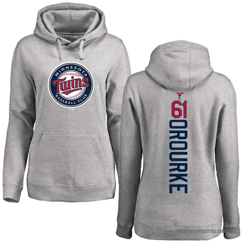 Ryan O'Rourke Women's Minnesota Twins Ash Backer Pullover Hoodie