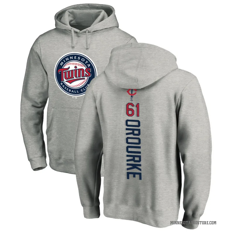 Ryan O'Rourke Youth Minnesota Twins Ash Backer Pullover Hoodie