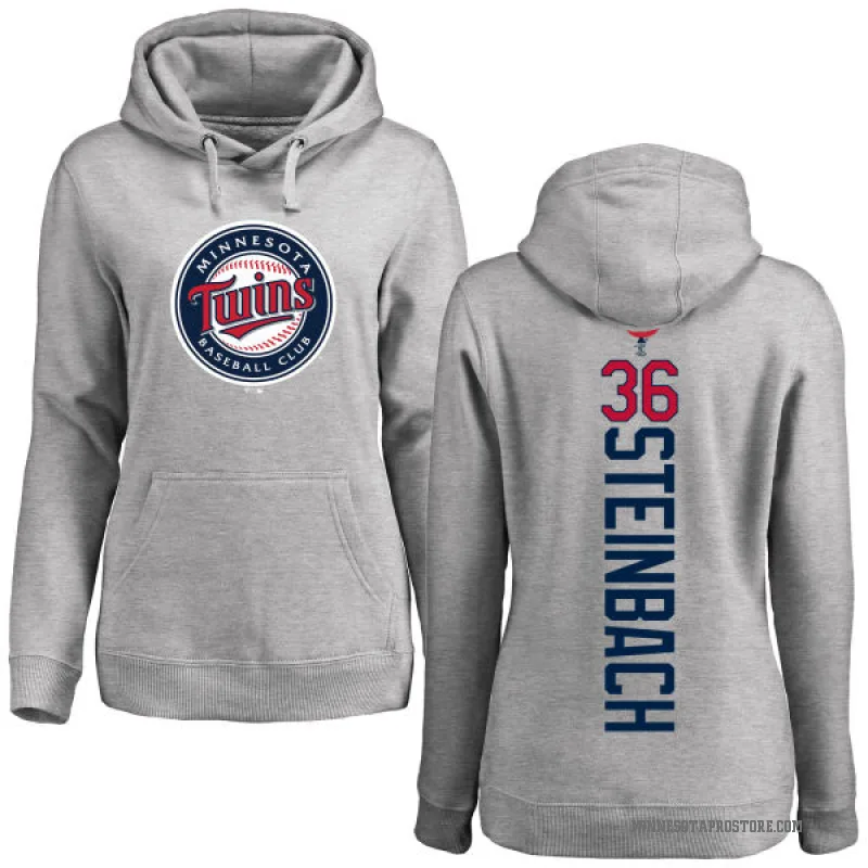 Terry Steinbach Women's Minnesota Twins Ash Backer Pullover Hoodie