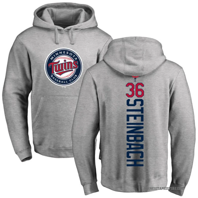 Terry Steinbach Youth Minnesota Twins Ash Backer Pullover Hoodie