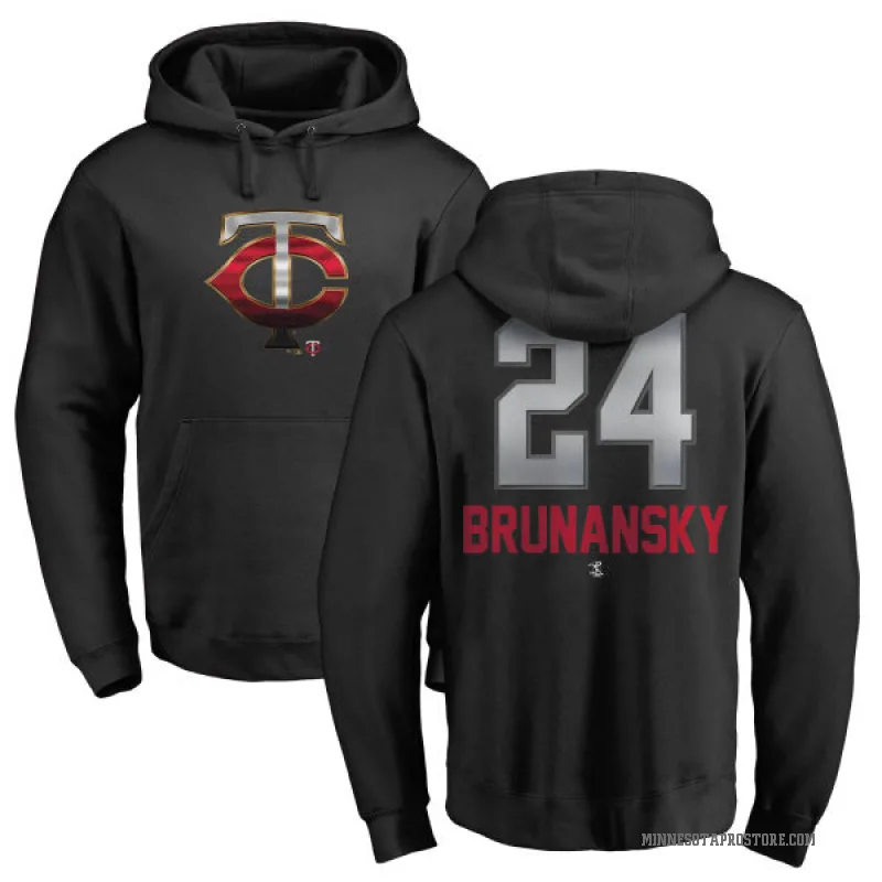 Tom Brunansky Men's Black Minnesota Twins Branded Midnight Mascot Pullover Hoodie -