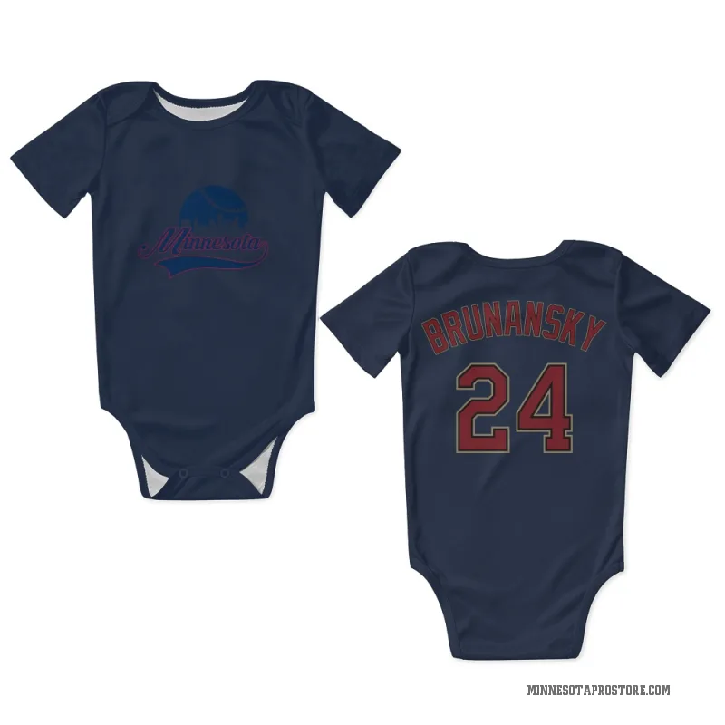 Tom Brunansky  Navy Minnesota Twins  Newborn & Infant Bodysuit