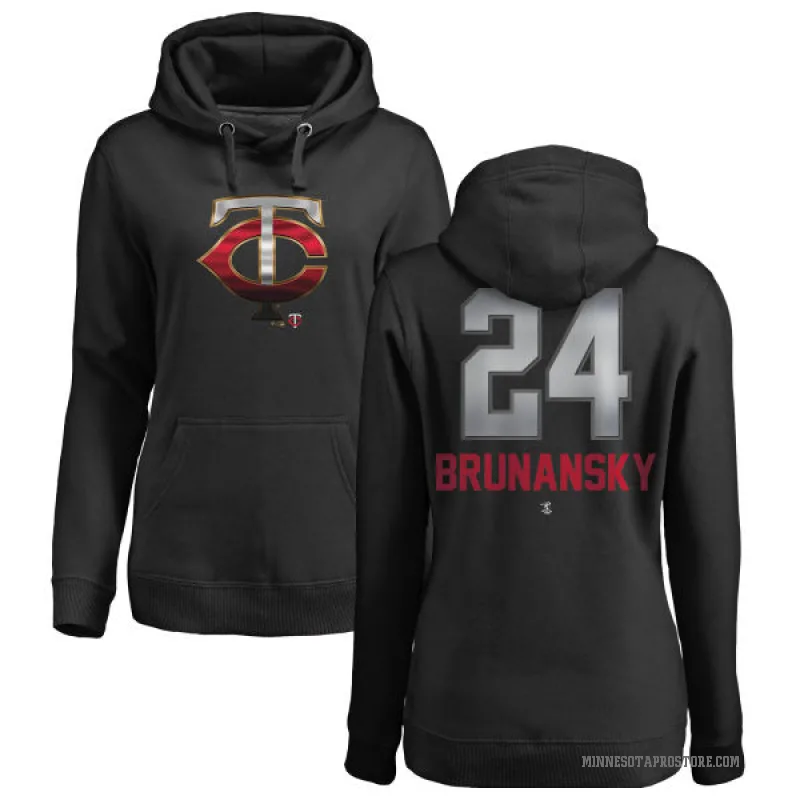 Tom Brunansky Women's Black Minnesota Twins Branded Midnight Mascot Pullover Hoodie -