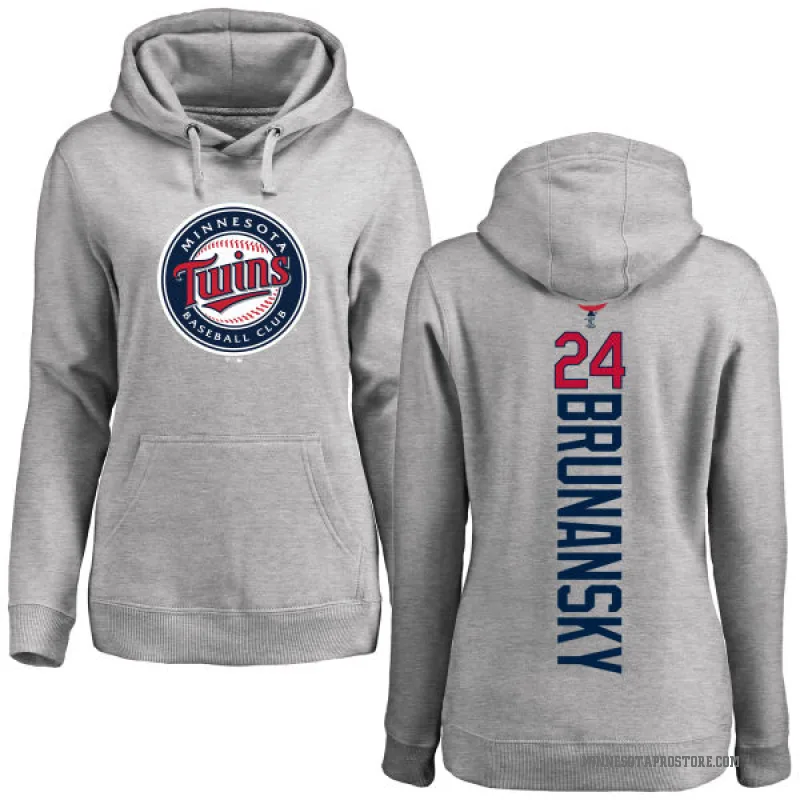 Tom Brunansky Women's Minnesota Twins Ash Backer Pullover Hoodie