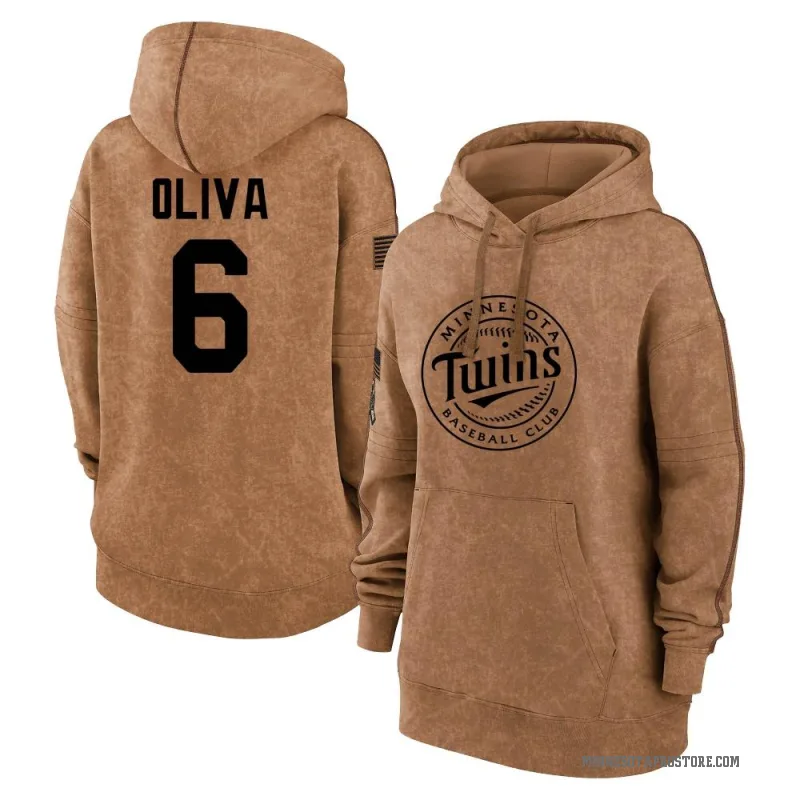 Tony Oliva Women's Brown Minnesota Twins 2023 Salute to Service Pullover Hoodie