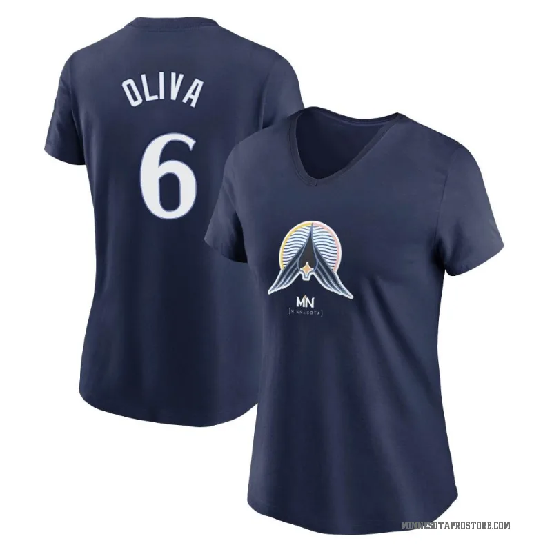 Tony Oliva Women's Navy Minnesota Twins 2024 City Connect V-Neck T-Shirt