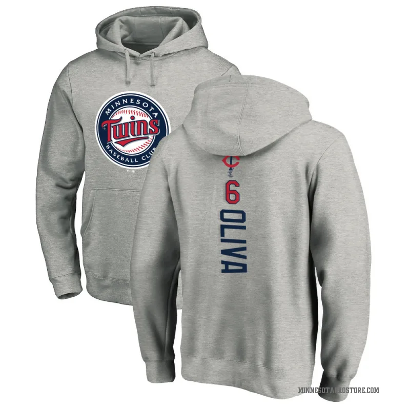 Tony Oliva Youth Minnesota Twins Ash Backer Pullover Hoodie