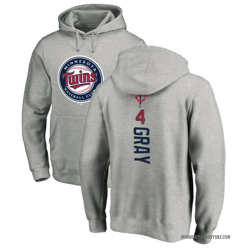 Tristan Gray Men's Gray Minnesota Twins Ash Backer Pullover Hoodie