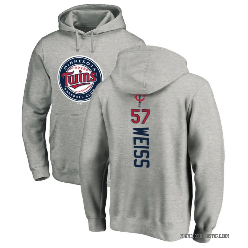 Zack Weiss Men's Minnesota Twins Ash Backer Pullover Hoodie