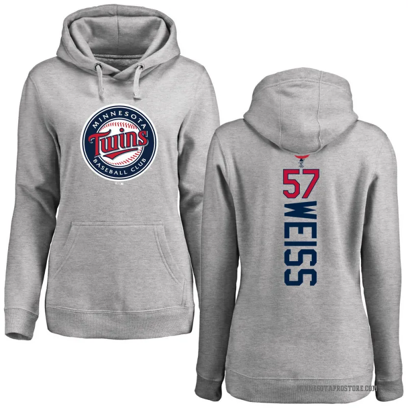 Zack Weiss Women's Minnesota Twins Ash Backer Pullover Hoodie