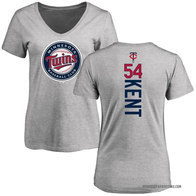 Zak Kent Women's Ash Minnesota Twins Backer Slim Fit T-Shirt -
